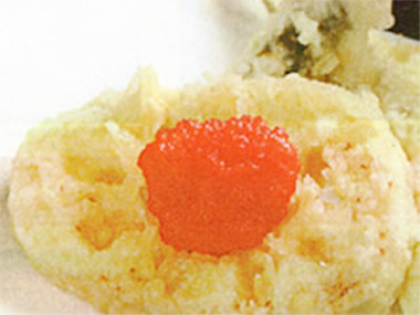 蓮明太の天ぷら